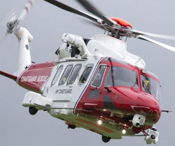 UK Coastguard Rescue AW189 helicopter
