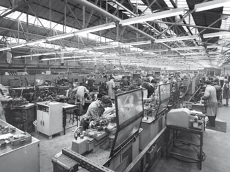 Workers at Ferranti's new factory at Crewe Toll, Edinburgh