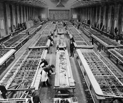 Factory workers in 1940s in Yeovil