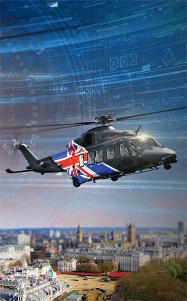 AW149 with Union Jack livery