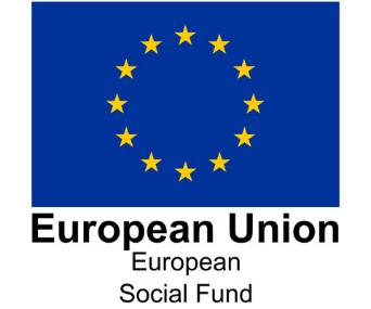 EU flag and text that reads, "European Social Fund"