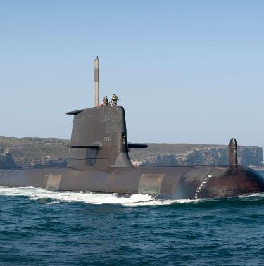 Australian Collins Class Submarine above water