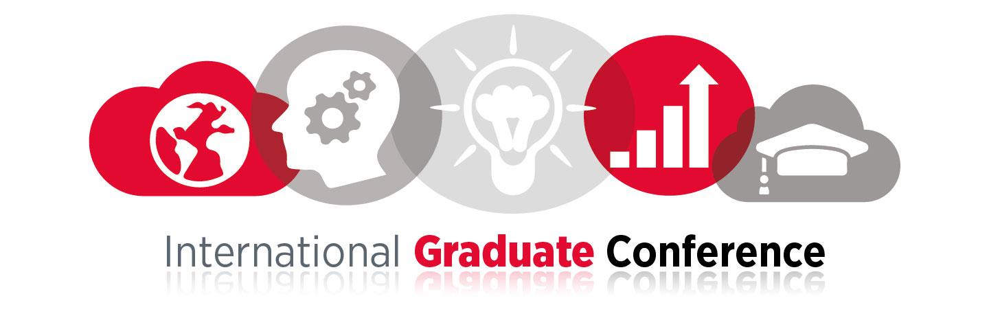 Logo with clipart that reads, "International Graduate Conference"
