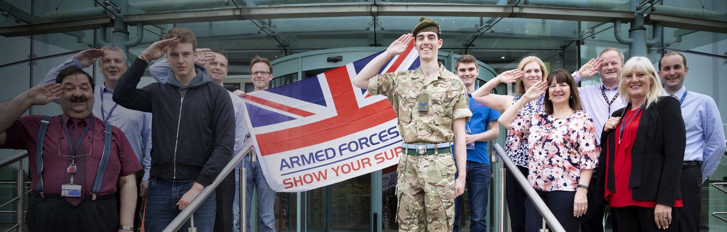 Leonardo staff salute UK armed forces on Armed Forces Day